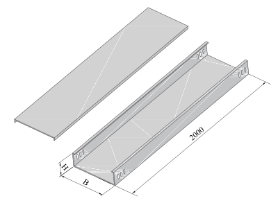 槽式直通橋架規(guī)格型號示意圖片 槽式直通橋架規(guī)格型號示意圖片
